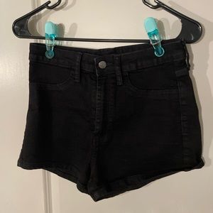 Black high waisted shorts